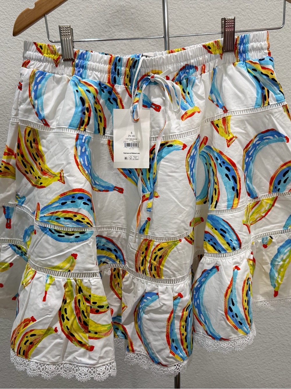 Casual Banana-Print Men’s Shorts - White Multi